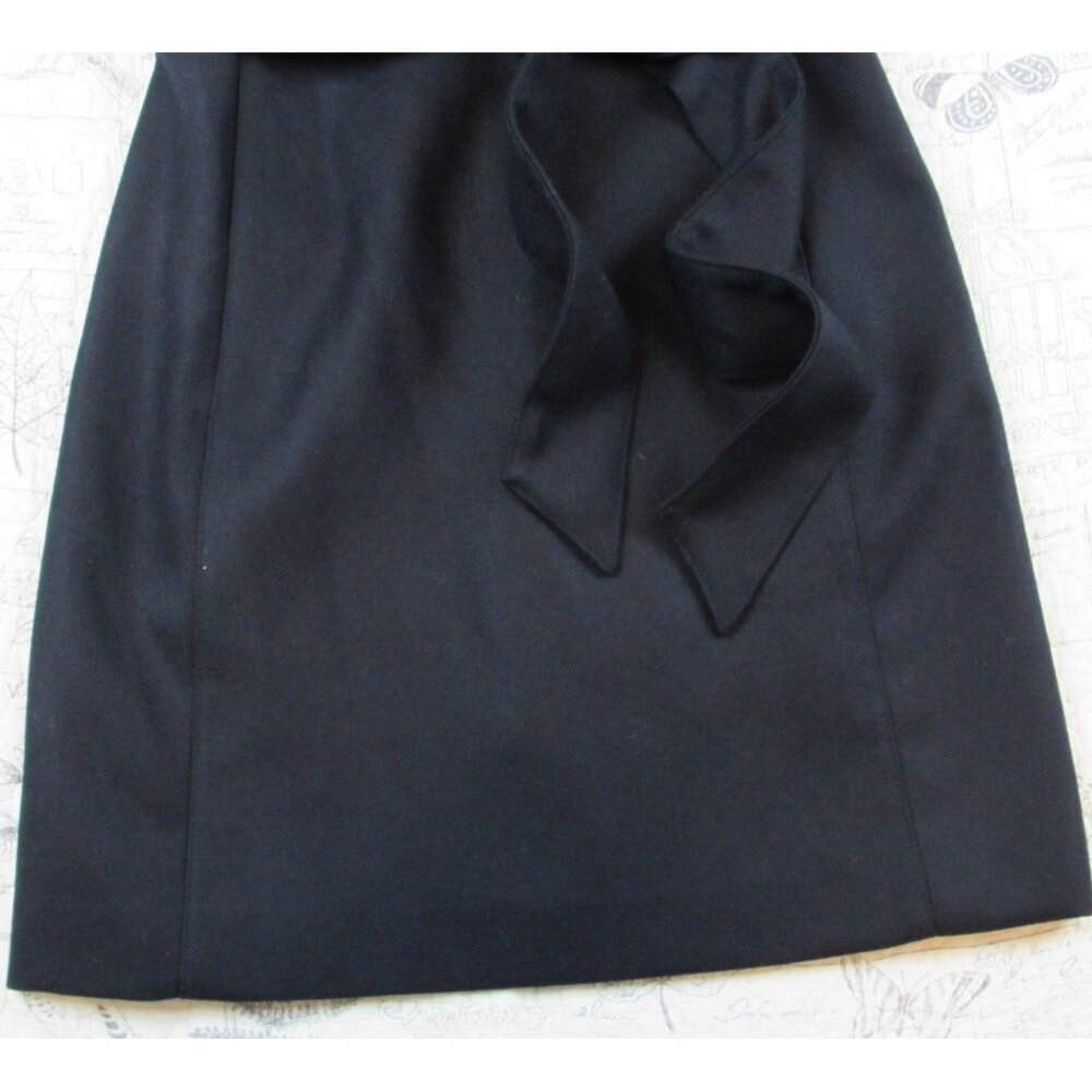 RARE EUC $168 J CREW V-neck sheath dress double-serge wool Black G8357 WOMENS  6 - Picture 7 of 8